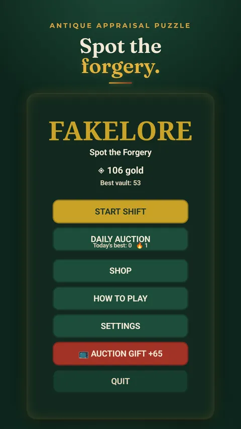 Fakelore hook: appraiser’s backroom