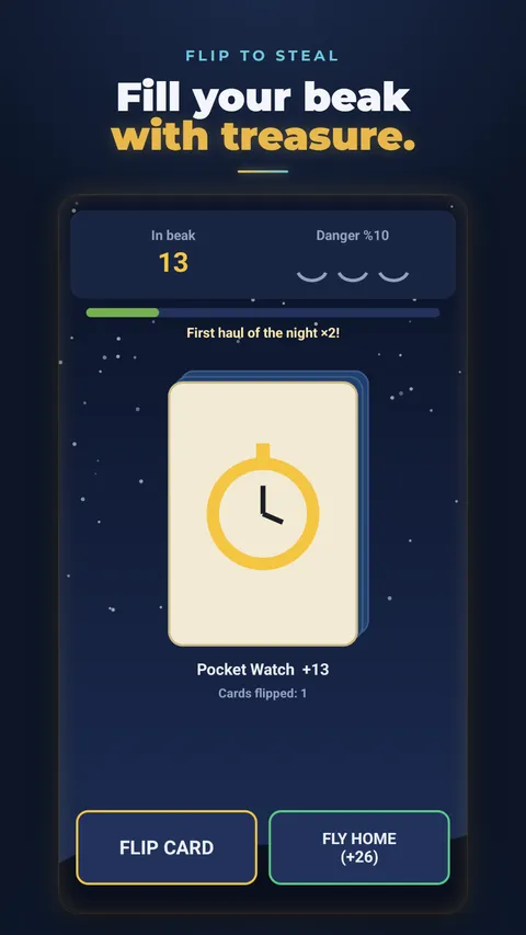 Flipping shiny loot cards