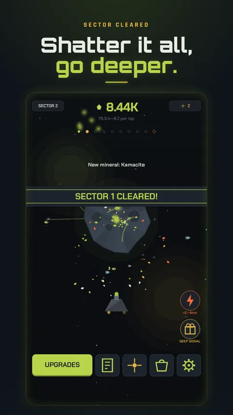 Sector cleared reward screen