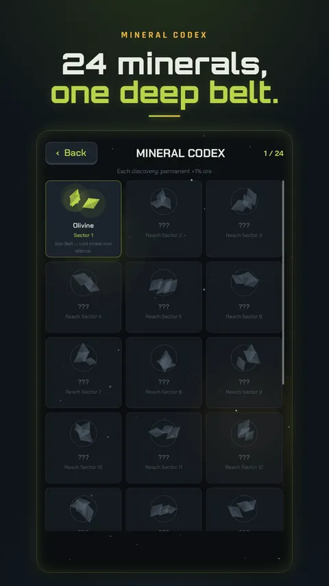 Deep Belt mineral codex