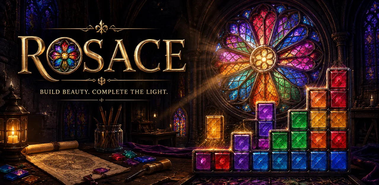 Rosace — Stained-Glass Block Puzzle