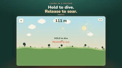 One-touch gliding over meadows